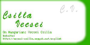 csilla vecsei business card